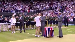 Petra Kvitova receives the Wimbledon trophy  Wimbledon 2014 [upl. by Jacob]