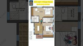 20 by 25 Feet Village House Plan  500 Sqft ka naksha villagehouse houseplan firstfloor home [upl. by Artemisia9]