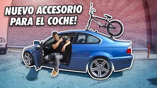 LE PONGO ESTE PORTABICIS CON VENTOSA AL COCHE  Aguantará mi bmx [upl. by Ecnarrat]