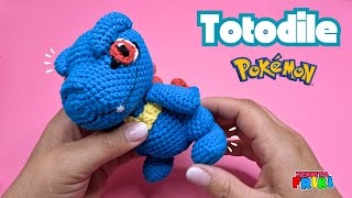 TOTODILE quotPokémonquot Tutorial Amigurumi Patrón en Video EspañolIngles [upl. by Rexer]