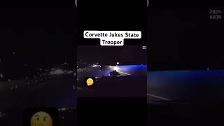 C6 Corvette jukes State Trooper in high speed chase c6 corvette shorts policechase [upl. by Kemme]