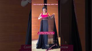 Easy Saree Draping Tutorial for brides her bridesmaid amp wedding guests with back side blouse design [upl. by Ahsilla]