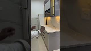 Ansal heights sec 92 Gurgaon splmodular kitchen profile door with profiles light counter top white [upl. by Fisch68]