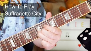 Suffragette City David Bowie Guitar amp Bass Lesson [upl. by Enigroeg]