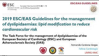 Análisis ESC Guidelines for the management of dyslipidaemias lipid modification to reduce CV risk [upl. by Bergess612]