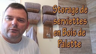 Storage de serviettes en bois de palette [upl. by Ledda]