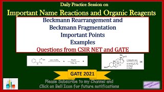 Beckmann Rearrangement and Beckmann Fragmentation Important Points Questions from CSIR NET and GATE [upl. by Archle]