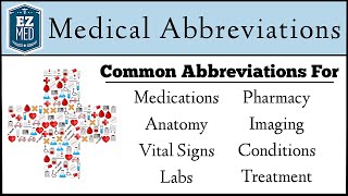 Medical Terminology List of Common Abbreviations Nursing USMLE [upl. by Quarta968]