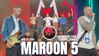 MAROON 5 FULL CONCERT  BUDWEISER STAGE TORONTO CANADA  JUNE 25 2024 [upl. by Annet654]