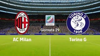 eFootball 2025  AC Milan vs Torino  29ª giornata del Campionato di Serie A [upl. by Neeloj]