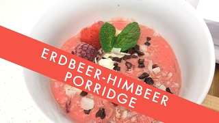 Thermomix 🍓ErdbeerHimbeerPorridge 🍓 Ideal für Kids  Vegan [upl. by Ellinger]