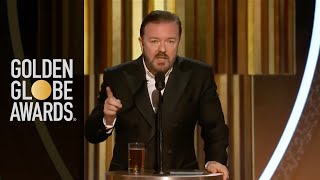 Ricky Gervais Opening Monologue Golden Globes 2020 [upl. by Rudin]