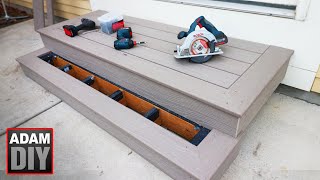 How to Build Porch Steps  Composite Decking [upl. by Staw]