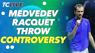 Should Medvedev have been defaulted for a racquet toss at Laver Cup  TC Live [upl. by Devitt]