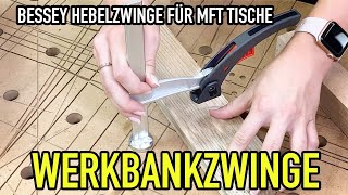 Bessey WERKBANKZWINGE für 20mm Lochraster  Mikes Toolshop [upl. by Marlea285]