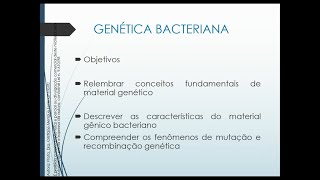 Genética Bacteriana Parte I [upl. by Assillem]