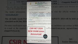 CSIR NET 2024 New exam date Announced All the best for the exam 👍 [upl. by Thalassa]