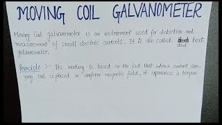 Moving Coil Galvanometer  Introduction Theory Current Sensitivity Voltage Sensitivity [upl. by Frere187]