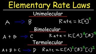 Elementary Rate Laws  Unimolecular Bimolecular and Termolecular Reactions  Chemical Kinetics [upl. by Aruasor]