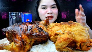 Savory Roasted Chicken And Super Crispy Chicken Mukbang [upl. by Atalee]