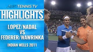 When Federer amp Nadal faced off in doubles  Indian Wells 2011 SemiFinal [upl. by Trah]