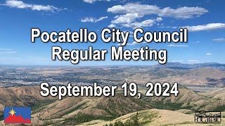 Pocatello City Council Meeting 09 18 24 [upl. by Aduh600]