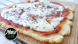 PIZZA CON HARINA DE ARROZ  Receta sin Gluten  Maxi Cocina [upl. by Anilem]