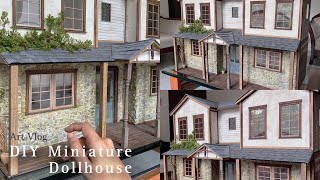 DIY Miniature House  How To Make Dollhouse Roof Windows Door  DIY Dollhouse [upl. by Zilada]