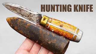 Old Scandinavian Hunting Knife Restoration [upl. by Oryaj]