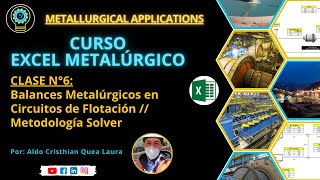 💻📚✅ Clase N°6 Balances Metalúrgicos en Circuitos de Flotación  Metodología Solver [upl. by Adia]