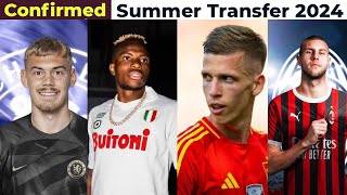 🚨 ALL CONFIRMED LATEST TRANSFER SUMMER 2024 🔥 Olmo to Barcelona 🤯 Emerson to Milan 🔥 Osimen✅️ [upl. by Etnoel]