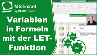 MS Excels LET Funktion bringt Variablen für Formeln und Funktionen  carinkocom [upl. by Notsew155]