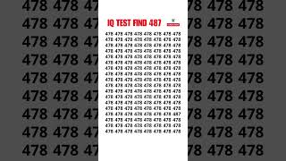 IQ Test  Can You Find 487 [upl. by Nilre19]