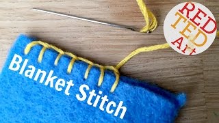 Blanket Stitch How To  Basic Sewing Embroidery amp Hand Sewing [upl. by Ivzt]