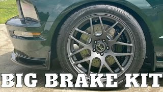 Big Brake Kit installed on my 2008 Bullitt Mustang  Very Affordable [upl. by Malamut130]