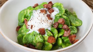 ORECCHIETTE CON CIME DI RAPA STRACCIATELLA E PANCETTA  Super cremose [upl. by Mavilia509]