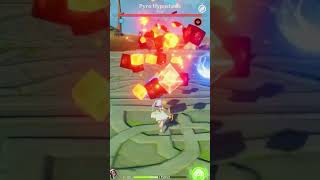 1 Rotation First Try Pyro Hypostasis genshinimpact [upl. by Adnohsar]