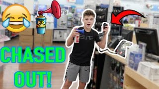 AIRHORN INTERCOM PRANK IN WALMART KICKED OUT [upl. by Laks]