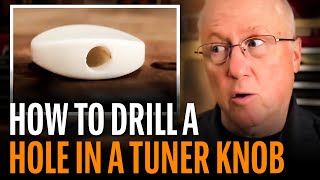 Installing guitar tuner knobs trick for drilling holes [upl. by Leirad]