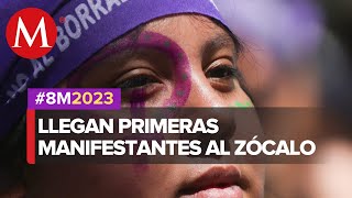 Marcha del 8M Así se ve el Zócalo capitalino por el Día de la Mujer [upl. by Audsley67]