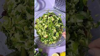 Shaved Brussels Sprouts Salad Recipe 🥬 brusselssprouts [upl. by Petronilla]