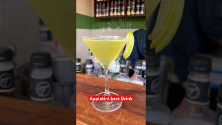 Appletini best ever drink appletini applefrizge mocktail cocktail bartender latteeart [upl. by Niletac]