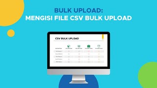 Bulk Upload Mengisi File CSV Bulk Upload  SIRCLO Store [upl. by Annah]