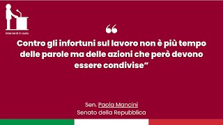 Contro gli infortuni sul lavoro non è più tempo delle parole ma delle azioni [upl. by Enirahtak]