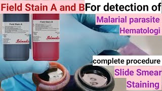 Field stain A and B  blood smear  staining viralvideo youtube viral medical [upl. by Eimmit10]