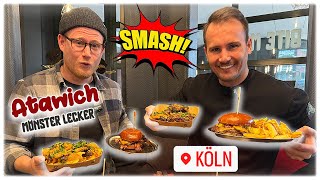 MONSTER LECKER Smashed Burger Überzeugt ATAWICH mit NEUEM LOKAL 🍔  Schmitz² auf der Spur [upl. by Dominick]