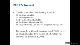 RINEX Format [upl. by Ruthy]