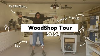 A Glimpse into my Creative Space  2024 WoodShop Tour [upl. by Rogergcam645]