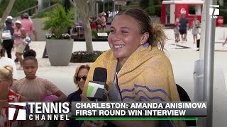 Amanda Anisimova Healthy amp Happy to Compete Again  Charleston First Round [upl. by Karli]