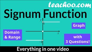 Signum Function  Graph Examples Domain Range  Teachoo Maths [upl. by Esilrac]